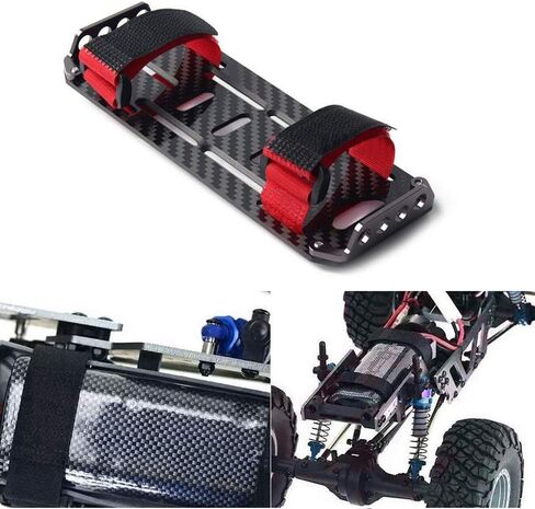 1 قطعة بطارية ألياف الكربون تصاعد لوحة صينية مع التعادل الثابتة ل 1/10 RC الزاحف سيارة محوري SCX10 CC01 in Saudi Arabia