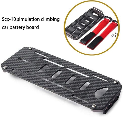 1 قطعة بطارية ألياف الكربون تصاعد لوحة صينية مع التعادل الثابتة ل 1/10 RC الزاحف سيارة محوري SCX10 CC01 in Saudi Arabia