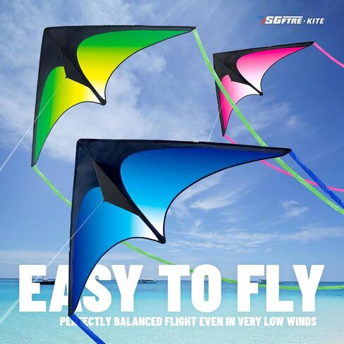 Delta Kite Three Set for Kids and Adults,Easy to Fly Adult Kites,Perfect Family Kite for Parks and Beach, Delta Kites for Fun Outdoor Activities in Kuwait