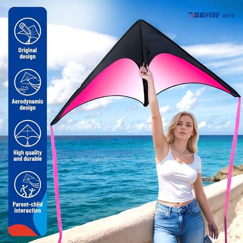 Delta Kite Three Set for Kids and Adults,Easy to Fly Adult Kites,Perfect Family Kite for Parks and Beach, Delta Kites for Fun Outdoor Activities in Kuwait