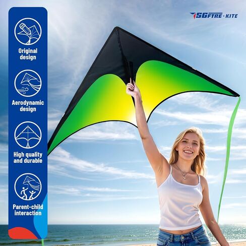 Delta Kite Three Set for Kids and Adults,Easy to Fly Adult Kites,Perfect Family Kite for Parks and Beach, Delta Kites for Fun Outdoor Activities in Kuwait
