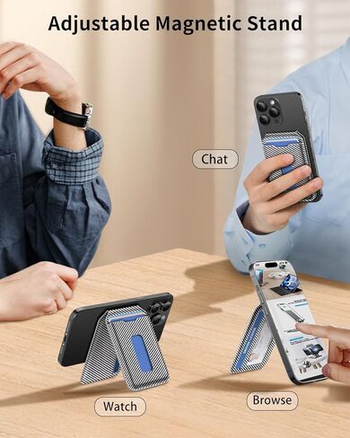 محفظة Magsafe، محفظة هاتف مغناطيسية مكونة من 5 بطاقات، لمحفظة iPhone مع حامل قابل للتعديل، محفظة مغناطيسية لسلسلة iPhone 16/15/14/13/12، محفظة آمنة من الجلد النباتي غير مخصصة لهاتف iPhone Mini in Kuwait