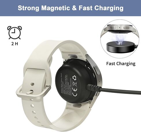 شاحن USB C/A مطور 2 في 1 لساعة Samsung Galaxy Watch 7/6/6 Classic/5/5 Pro/4/4 Classic/3/Active 2/Active 1/Ultra/Fe، شاحن ساعة Galaxy سريع الشحن لهاتف Samsung Galaxy ساعة، 3.4 قدم، 1 حزمة in Saudi Arabia