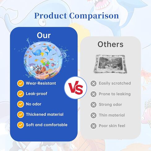 بساط لعب مائي للقطط: بساط لعب بمستشعر الماء، بساط لعب للقطط مملوء بالماء غير قابل للكسر، بساط لعب للقطط، بساط مائي كيتي للحيوانات الأليفة (قرش) in Kuwait