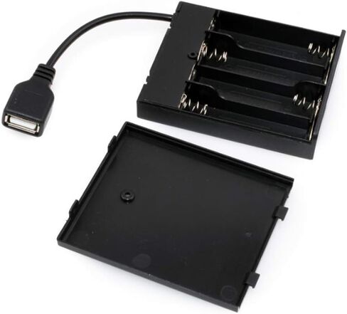 2 قطعة صندوق بطارية مع منفذ USB 3 × AA صندوق تخزين بطارية متعدد الوظائف يستخدم في الداخل والخارج in Kuwait