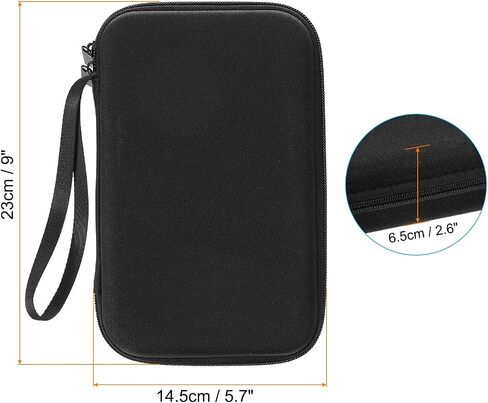 PATIKIL 9 x 5.7 Inch Electronic Organizer Case, 1 Pcs Hard EVA Waterproof Cable Organizer Bag Travel Carrying Case for Digital Multimeter Camera Cord Charger Earphone Adapter Black in Saudi Arabia