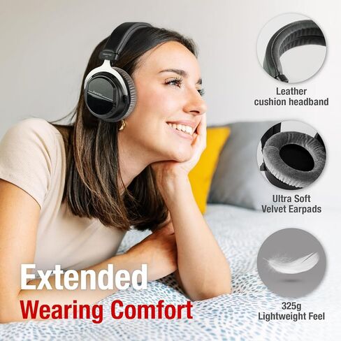 Superlux HD 660PRO, 150 ohms, Studio Recording Headphones Wired, Professional Closed-Back Headphones with 40mm Neodymium Drivers and Solid Bass, 3.5mm Jack for Recording Music, Podcast, and DJ Monitor in Kuwait