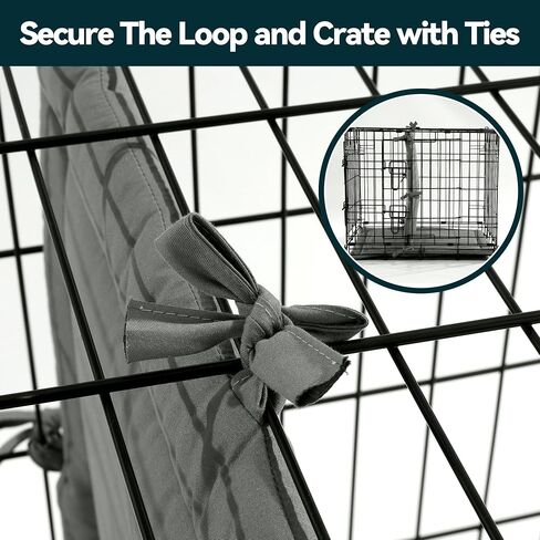 HOMBYS Soft Dog Crate Divider Panel with Crate Mat (Without Crate), Warm Thick Dog Kennel Divider with Ties, Dog Crate Accessories for Puppy Crate Training in Saudi Arabia