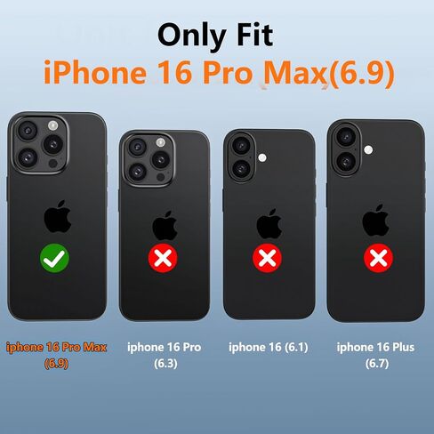 for Apple iPhone 16 Pro Max Case with Belt Clip & Kickstand, Full-Body Protection Multi Layers Rugged Case with Belt Holster for Apple iPhone 16 Pro Max 6.9 inch (Black) in Saudi Arabia