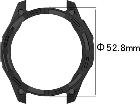Case Cover Compatible for Garmin Fenix 8 43MM/47MM/51MM Watch Case, Anti-Scratch Bumper Frame TPU Watch Cover Protective Case for Garmin Fenix 8 47mm (Black, not for Solar 47mm) in Saudi Arabia