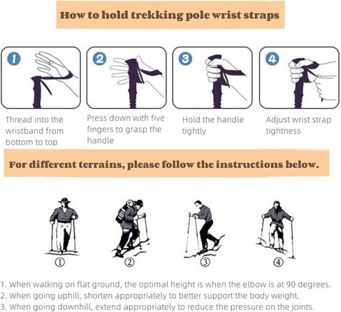 أقطاب الرحلات، 2 عصا للمشي لمسافات طويلة - أقطاب للمشي لمسافات طويلة قابلة للتعديل، عصا مشي تلسكوبية محمولة مع أقفال سريعة، 7075 ألومنيوم مع قبضة الفلين، أزرق in Kuwait
