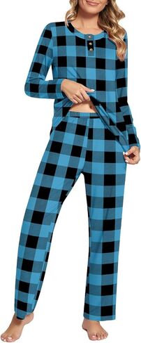 طقم بيجامة نسائي من syoss بأكمام طويلة وملابس نوم مكونة من قطعتين PJ Sets L-4XL in Kuwait