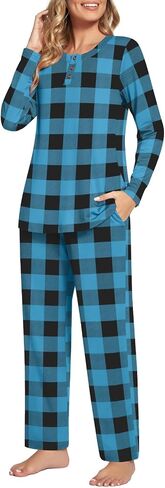 طقم بيجامة نسائي من syoss بأكمام طويلة وملابس نوم مكونة من قطعتين PJ Sets L-4XL in Kuwait