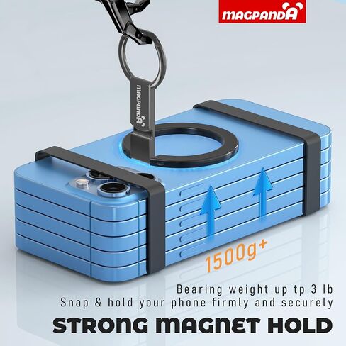 Bling Bling Magnetic Phone Ring Holder for MagSafe, Compatible with MagSafe Phone Grip Glitter Finger Ring with Adjustable Kickstand for iPhone 16 15 14 13 12 Pro Max Plus, Diamond White in Saudi Arabia