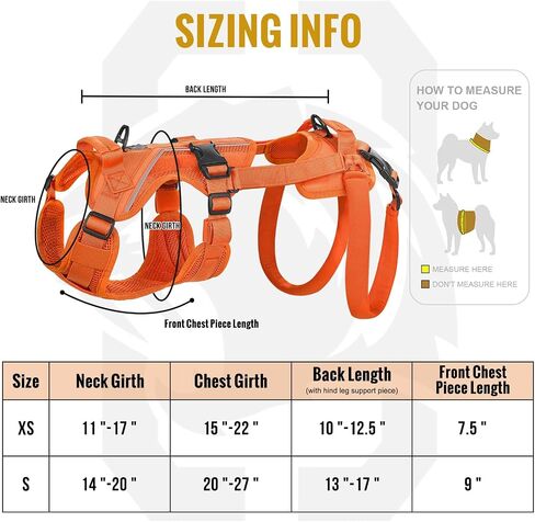 OneTigris Dog Lift Harness for Small Dogs XS, Dog Sling Carrier for Small Dogs to Help Lift and Walk, Outdoor Full Body Lift Harness with Reflective Straps, Dog Support Harness for Back Legs in Saudi Arabia