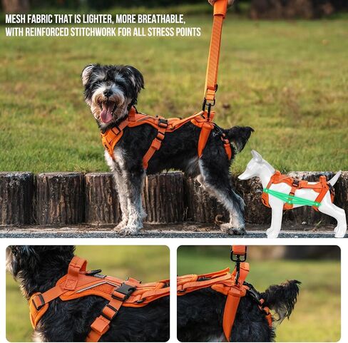 OneTigris Dog Lift Harness for Small Dogs XS, Dog Sling Carrier for Small Dogs to Help Lift and Walk, Outdoor Full Body Lift Harness with Reflective Straps, Dog Support Harness for Back Legs in Saudi Arabia