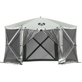 Exacme Portable Gazebo Pop up Tent for Camping, Outdoor Four Sides Pop-up Clam Screen Tent with Canopy Shelter, 1024 (5PC, Silver Grey)