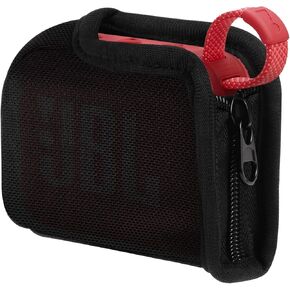 Geekria Oxford Cloth Speaker Case Cover Compatible with JBL GO 4 Case, Protective Soft Skin, Replacement Portable Speakers Travel Carrying Sleeve with Keychain Hook (Black)