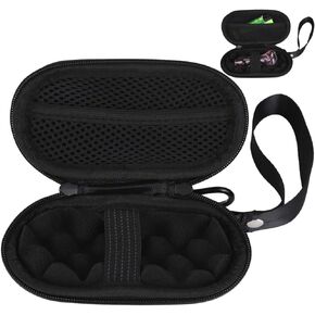 Smell Proof Hard Shell case Interior Padded Egg Crate Foam Zipper Case. Fits 4'' Pipe and Glass tubes (Black, 4'' x 2.05'' x 1.76'')