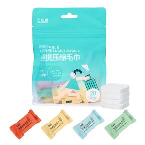 Soft Compressed Towel Tablets, Travel Washcloth Coin Tissue, Thick Compressed Face Cloths, Portable Facial Towels Disposable Towels for Travel Home Hotel Bathroom Camping Hiking Swimming (20 Count)