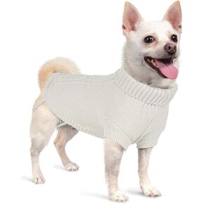2024 Dog Sweaters for Small Dogs Girl Boy, Hot Warm Fleece Dog Clothes, Ultra Soft Turtleneck Pullover Sweater for Male, Female Doggie, Black M