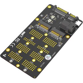 Mustpoint New Version 2 in 1 Combo M.2(NGFF) NVMe SSD/SATA-Bus SSD to SFF-8643 and SATA Adapter