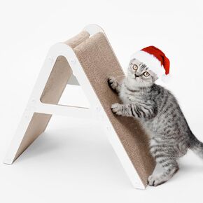 Cat Scratcher, A-Shape Cat Scratching Board for Various Cat Scratch Positions, Reversible Cardboard Cat Scratch Pad, Durable Cat Scratchers for Indoor Cats to Protect Furniture, Easy to Install