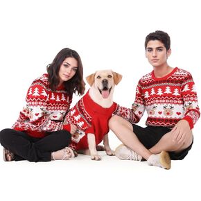Family Matching Dog and Owner Clothes Outfits,Christmas Pet Cat Sweater Costume for Small Medium Extra Large Dogs/Women/Men-Dog and Owner Matching Sweaters Separately(Only for Pet, Pet 4XL)