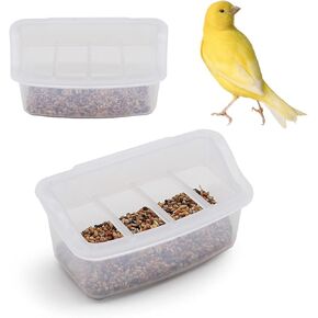 2 Sets Anti Spill Bird Feeder for cage