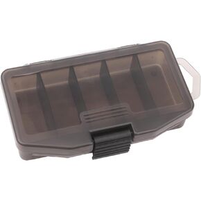 Black 5.71"L x 2.75"W x 1.18" HFishing Storage Boxes Fishing Tackle Organizers Case Lures Storage Box With 5 Compartments For Jewelry, Fishing Tackle Boxes