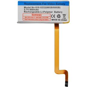 650mAh Battery Upgrade Replacement for iPod Video 5/5.5 Classic 6/6.5/7 (Thin)