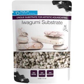 Aqua Natural Iwagumi Pebble - Silver 7.7lb - Ultra Premium Substrate for aquascaping, Aquariums, vivariums and terrariums