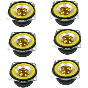 6PCS 4Ohm 5W Full Range Audio Speaker Bass Stereo Woofer Loudspeaker Compatible with Arduino (Red)