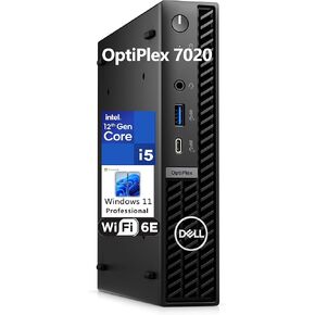 Dell OptiPlex 7020 MFF Mini PC 7000 Micro Form Factor Business Desktop Computer, Intel Hexa-Core i5-12500T (Beat i7-11700T), 16GB DDR5 RAM, 512GB PCIe SSD, WiFi 6E, RJ-45, Type-C, HDMI, Windows 11 Pro