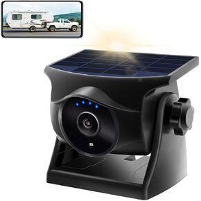 1080P Solar Wireless Backup Camera, Magnetic WiFi Hitching Camera, Night Vision,365 Days Standby, Rechargeable Battery, Rear/Front View for Horse Trailer Pickup RV Car for Phone Pad Android