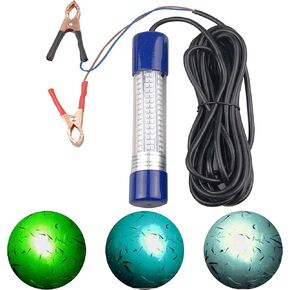 LED Underwater Fishing Light 1600 Lumens 10.8W 12V 24V Shrimp Light Submersible Fishing Light 180 LED IP68 Bait Finder Night Light Deep Drop Light Boat Decorative Light for Shrimp Squid Fish Crowds