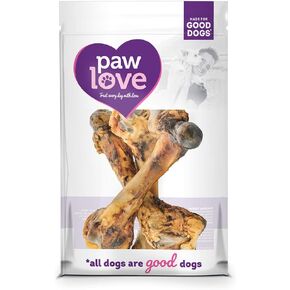 PawLove Dog Treats Hearty and Delicious Pork Femur Bone Chews – 3-Pack – Robust and Flavorful Chew – Rich in Pork Flavor – Single-Ingredient Dog Chew That Helps Healthy Smiles