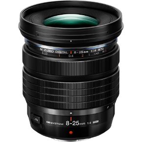 OM SYSTEM M.Zuiko Digital ED 8-25mm f/4 PRO Lens for Micro Four Thirds, Black