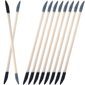 20pcs Double End Sanding Sticks, Sloping Matchsticks Heads Sanding Twigs, 150/280 Grit Fine Detailing Polishing Stick Sanding Tools for Plastic Models Wood Hobby- Black & Gray