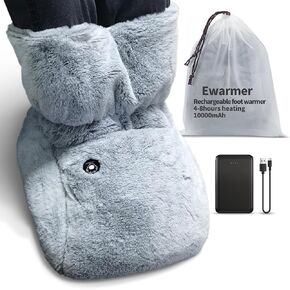 Electric Heated Foot Warmers for Women and Men,Rechargeable Cordless Foot Warmer Heating Pad with 4-8 Hours Long-Lasting Heat, Auto Shut Off with 3 Temperature Setting,High Tube Design