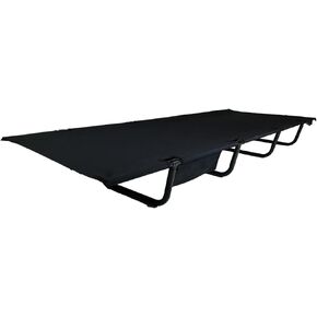 Big Grizzly Cot - Portable Heavy Duty Oversize Compact Cot with Side Pocket - Built with Reinforced Aluminum Pipe - Bonus Item Includes Blanket, Cell Phone/Drink Holders