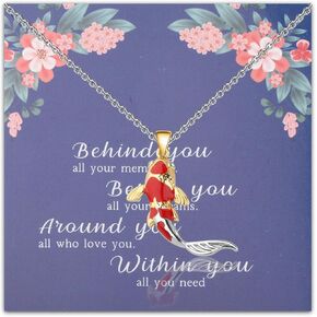 FEELMEM Koi Fish Necklace Goldfish Symbol of Good Luck Necklace Animal Lover Jewelry Fishkeeper Gift Koi Fish Owner Gift