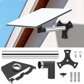 Starlink Gen 3 Wall Mount with Pipe Adapter Pole Roof Mount with 1.3 FT Short Stainless Steel Pipe Compatible with Starlink Standard V3 Dish