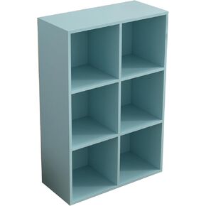 8-Cube Storage Shelf Bookcase - Wooden 4-Tier Floor Standing Open Bookshelf, Modern TV Stand up to 55 Inchs for Home and Office, Black