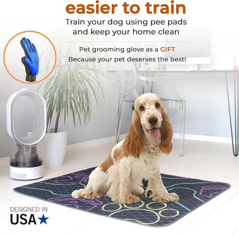 Washable Pee Pads for Dogs 2 Pack 48x48 in + Gift - Reusable Puppy Pads Waterproof - Fast Absorbent Whelping Mat - Extra Large Non Slip Dog Pad - Puppy Pads Pet Training Pads- 100% Waterproof in Saudi Arabia