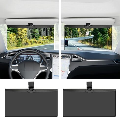 Veharvim Sun Visor Extender for Cars, Polarized Car Visor Extender Sun Blocker UV400, Adjustable Visor Extension for Car Visor, Clip on Sun Visor for Car, Universal Car Sun Visor, Glare, UV Protector in Saudi Arabia