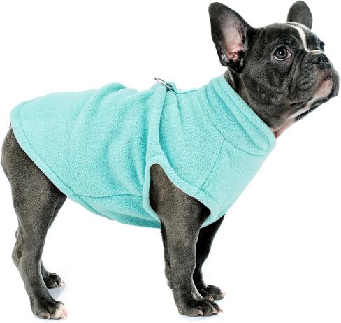 Sleeveless Pullover Fleece Vest for Small Dogs: Cozy Polyester Dog Jacket, Tank Top Sweater with Leash Ring and Armholes ¨C Soft, Warm, and Easy-to-Wear Design for Everyday Comfort Lake Blue M in Kuwait
