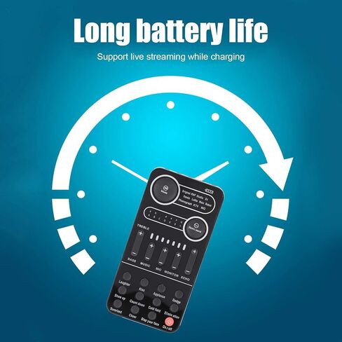 Live Sound Card, 13 Sing Sound Effects 9 Live Sound Effects, Intelligent Noise Reduction, Support Multiple Modes, for IOS Phone, Computer, Tablet (-2610210198111) in Saudi Arabia