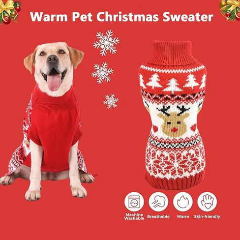 Family Matching Dog and Owner Clothes Outfits,Christmas Pet Cat Sweater Costume for Small Medium Extra Large Dogs/Women/Men-Dog and Owner Matching Sweaters Separately(Only for Pet, Pet 4XL) in Saudi Arabia