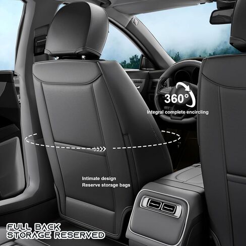 2 Pieces LB Front Car Seat Covers, Waterproof Nappa Leather Front Car Seat Protectors with Headrests, Universal Auto Interior Fit for Sedans SUV Pick-up Truck, Beige in Saudi Arabia